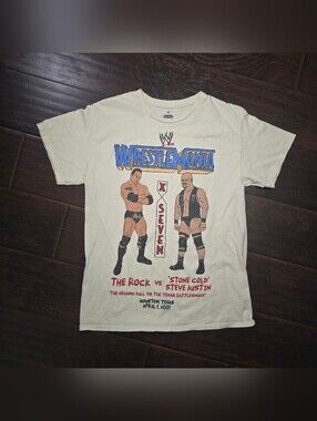 WWE Wrestlemania Rock Vs Steve Austin Houston 2001 Vintage T-Shirt Medium